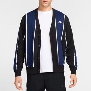 Nike $110 Club Men's Fairway Stripe Sweater Blk/Navy/Wht HM4812-010 XXL